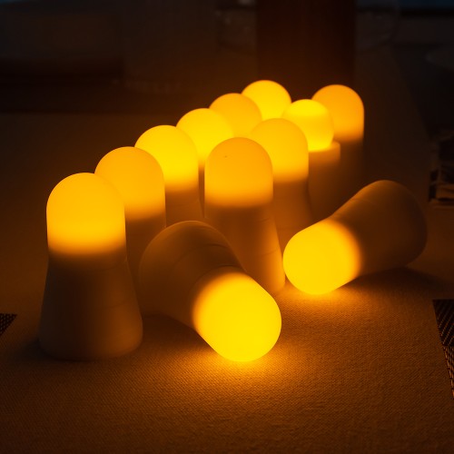 12S Rechargeable Candle tealight with charging base