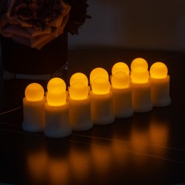 12U Rechargeable Candle tealight with charging base 