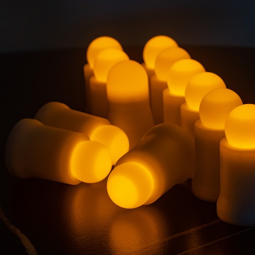 12U Rechargeable Candle tealight with charging base